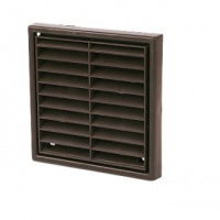 Fixed Louvre Vent 100mm - Brown
